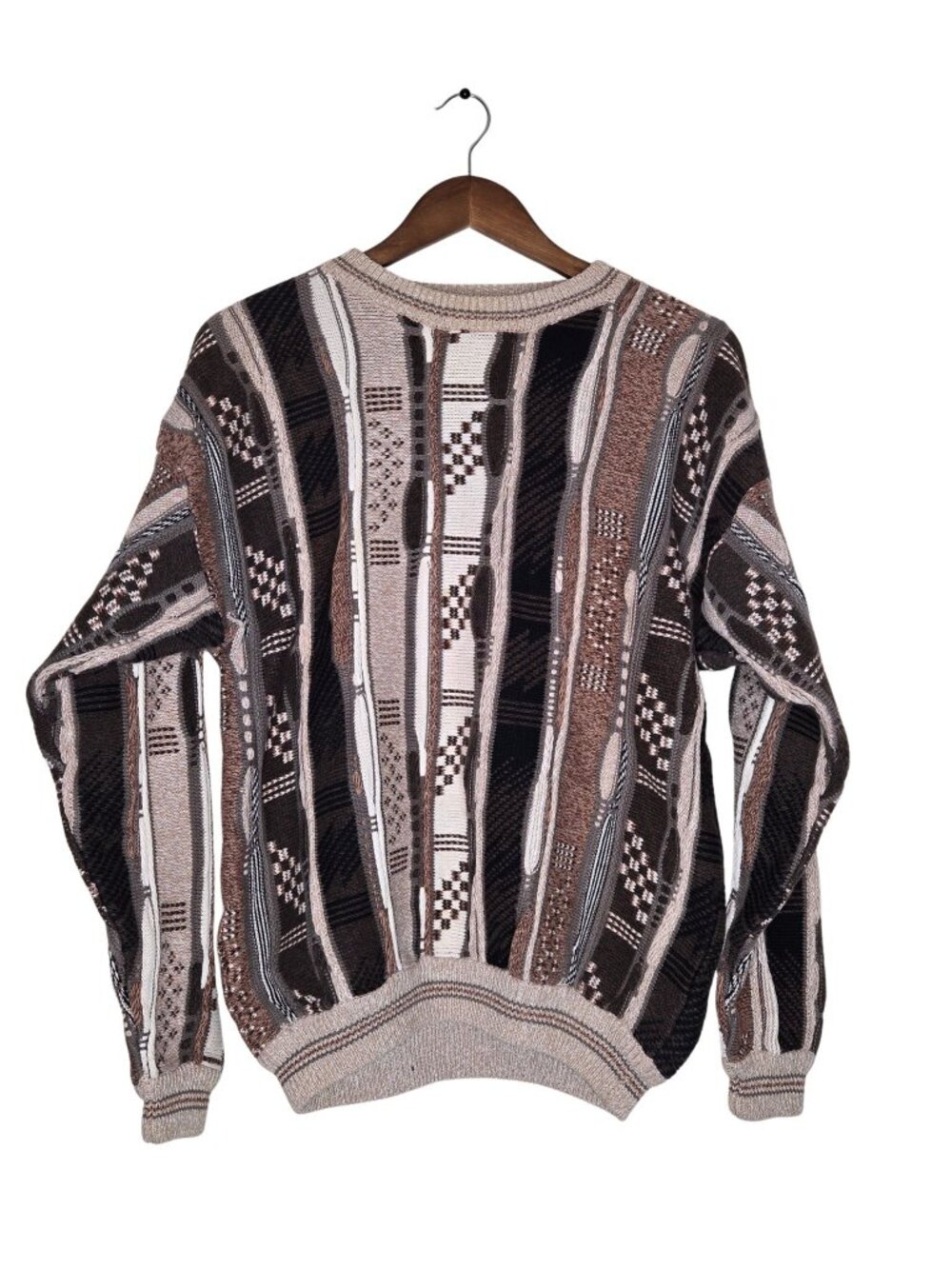 Cotton Traders Vintage Earthtone Brown Knit Sweater